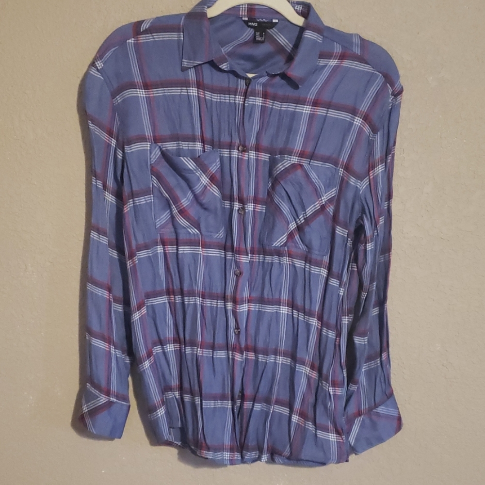 Chiffon button down top